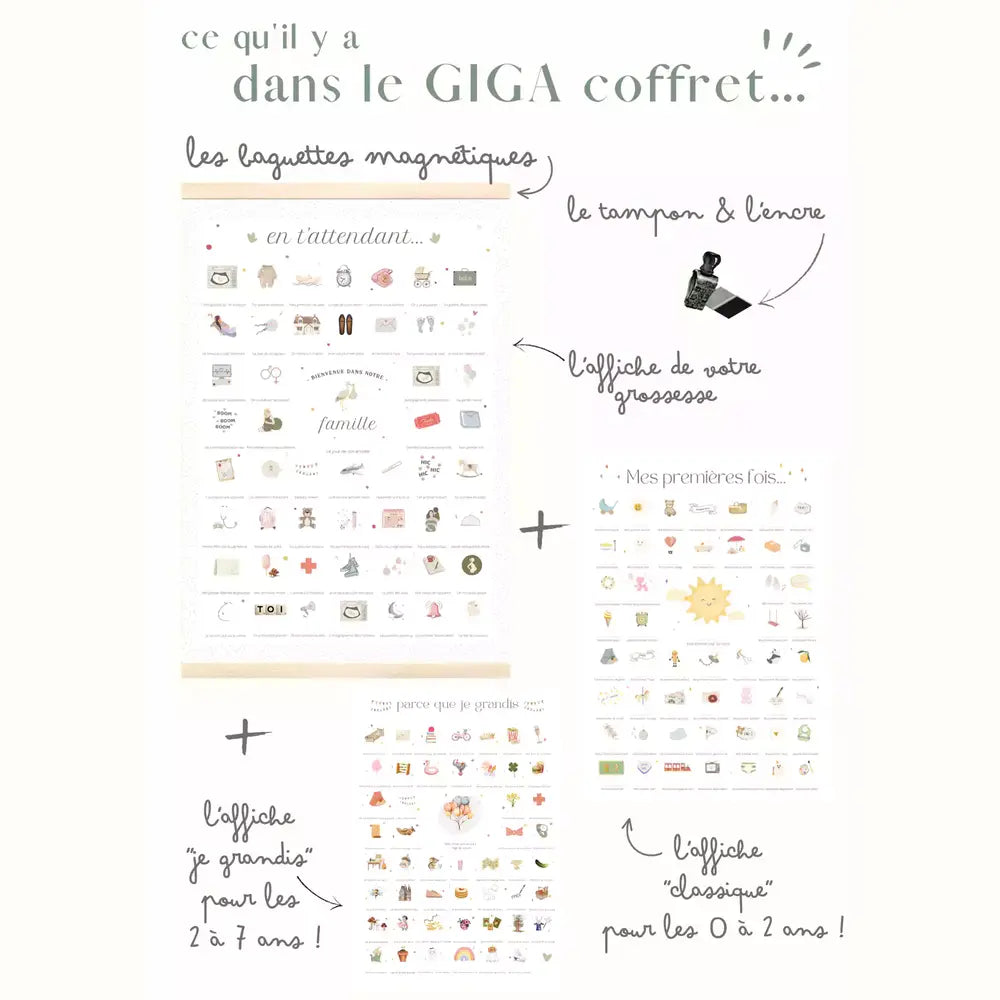Pack Giga Coffret - Coffret naissance - Mes premières fois - bébé soleil