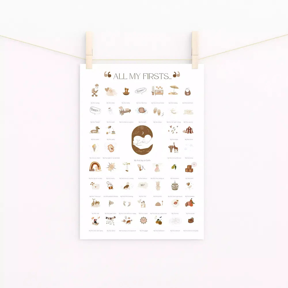 All My Firsts 'Karma' Print for Baby's Firsts - in English