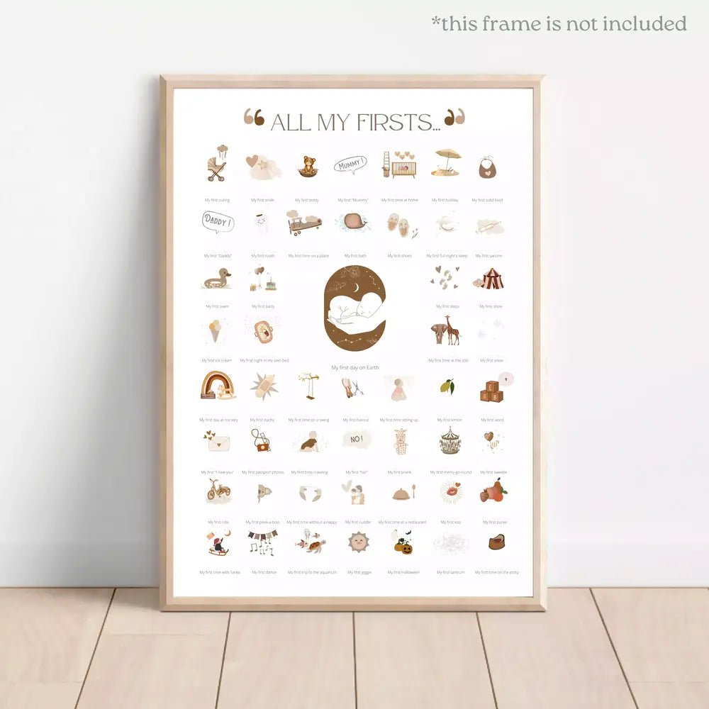 All My Firsts 'Karma' Print for Baby's Firsts - in English