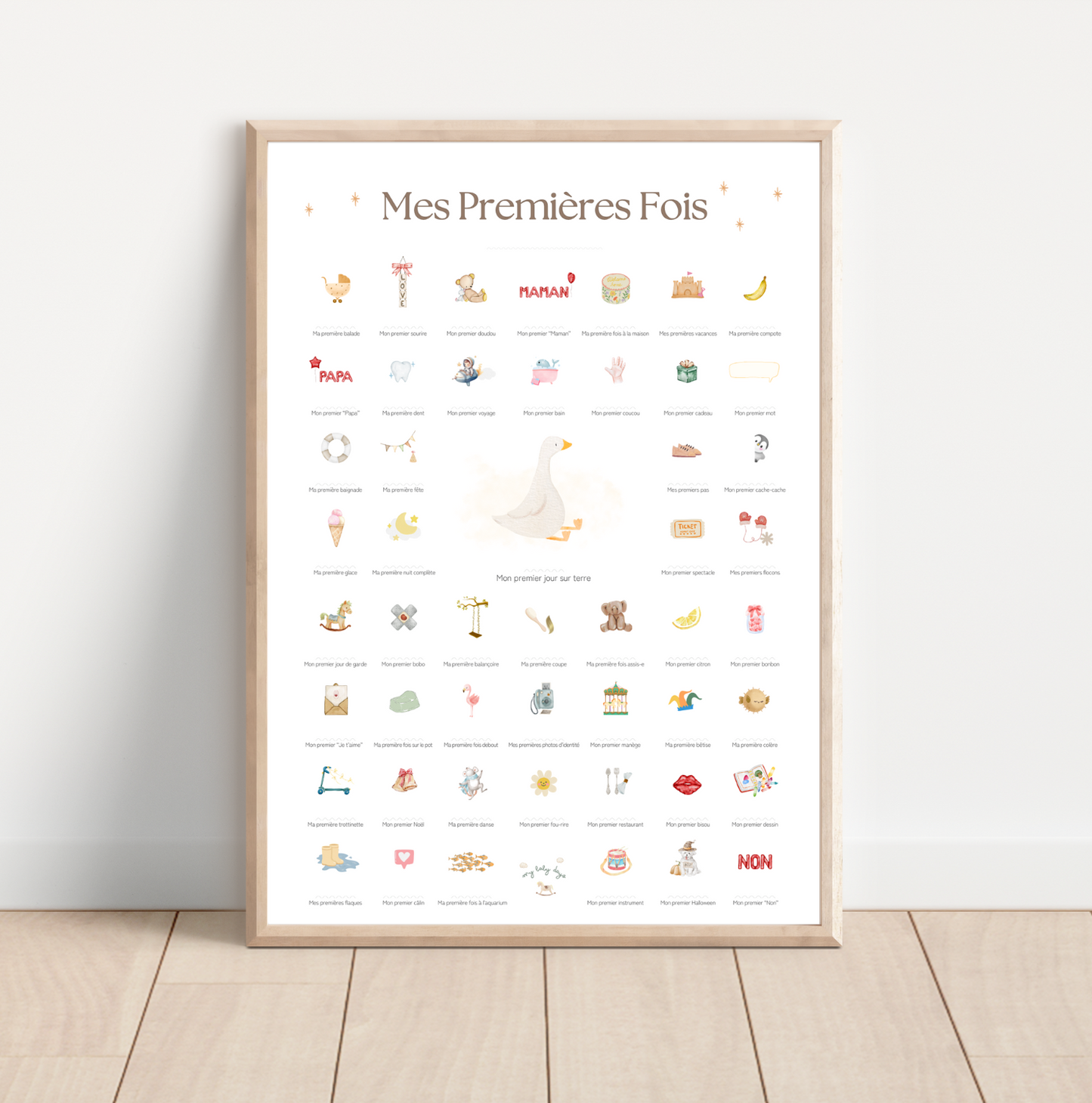 Affiche Mes Premières Fois 'Bébé Oie"