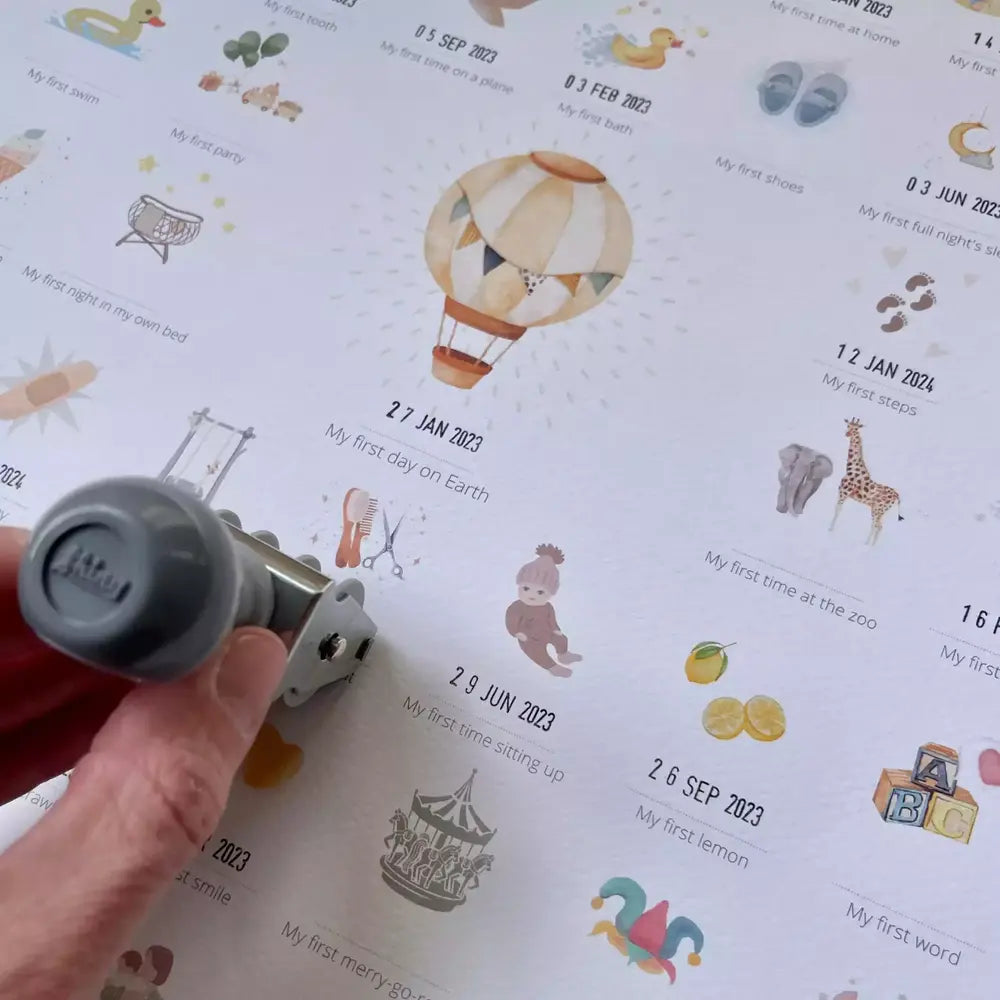 All My Firsts 'Balloon' Print for Baby's Firsts - in English