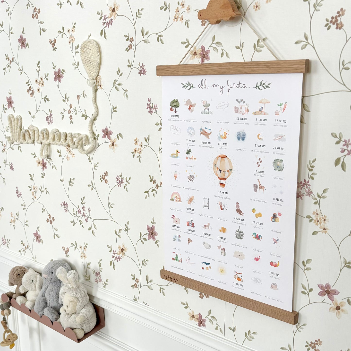 All My Firsts 'Balloon' Print for Baby's Firsts - in English
