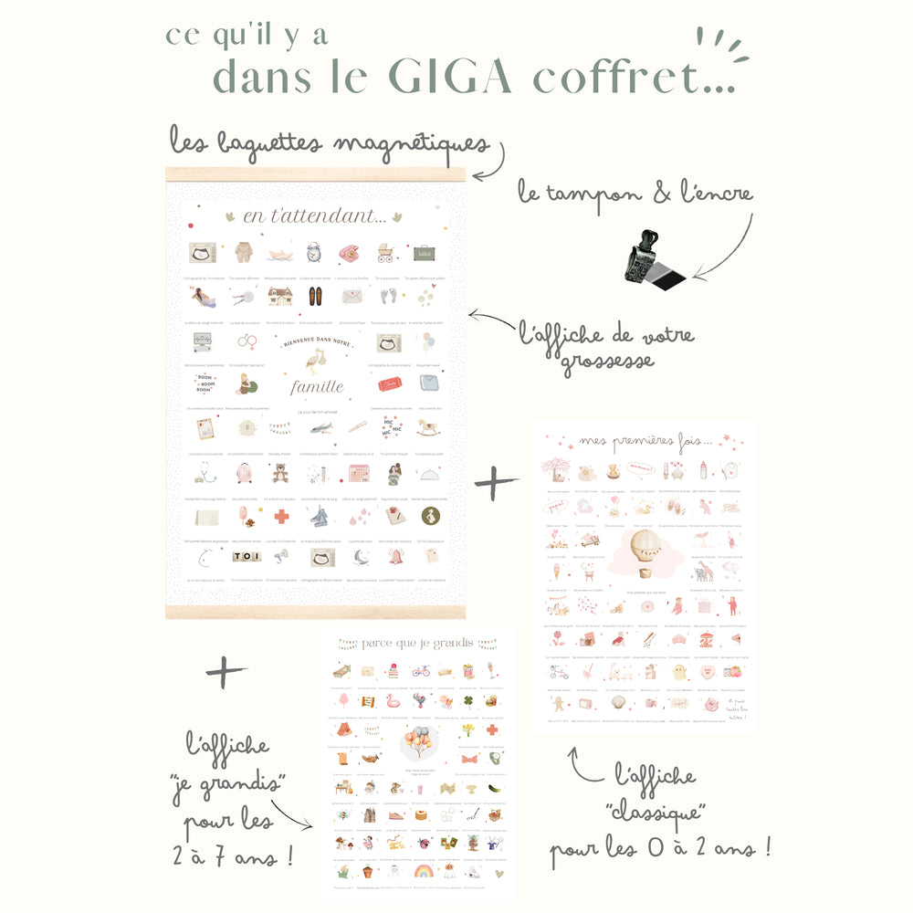 Pack Giga coffret - coffret naissance - bébé rose